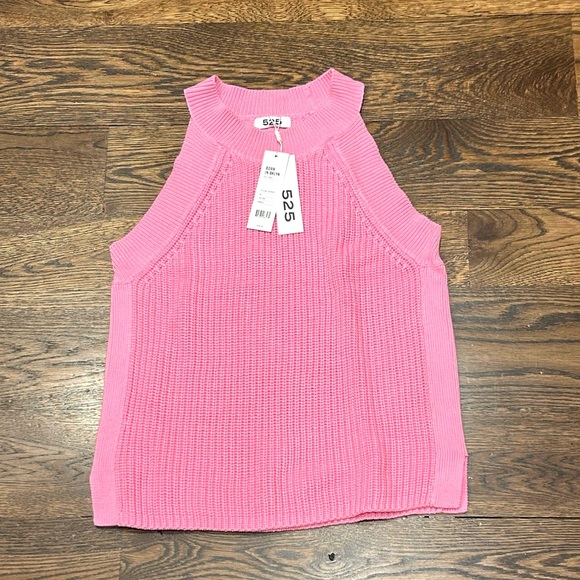 525 America Sweaters - 525 America Pink Sleeveless Sweater